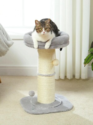 Cat Scratching Post Scratcher Furniture Indoor Tower Tall Beige Cat Toy 