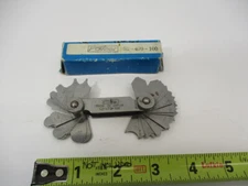 FOWLER # 52-470-100 Compact Radius Gage Set 1/32" - 1/4", 30 Gages, Leaves EC