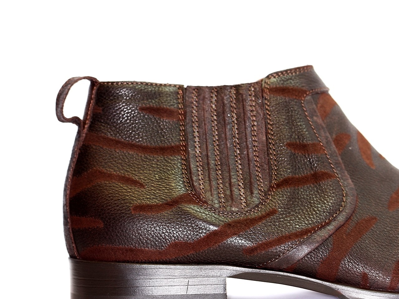 Carlo Ventura 2113 Men's Italian Brown laser cut Leather Short Boots eBay