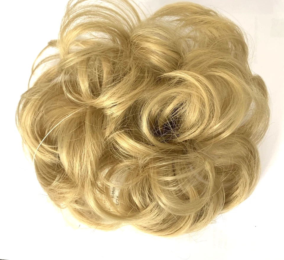 Koko Messy Bun Hair Scrunchie Small Medium Natural Look Realistic Hairpiece Updo - Image 3 of 4
