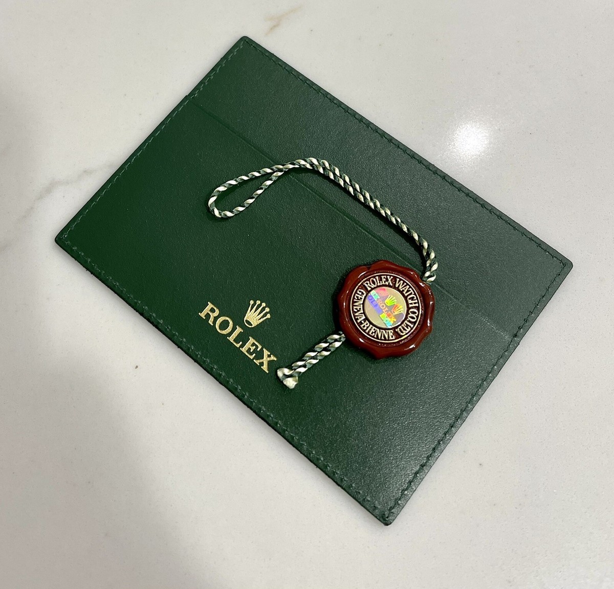 Genuine Rolex Card Papers Holder Guarantee Booklet Holder Red Tag