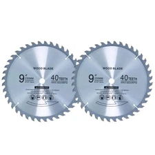 	Table Saw Blade 9 inch 5/8 Arbor 40T Universal Fit Common Steel Blade for Wo...