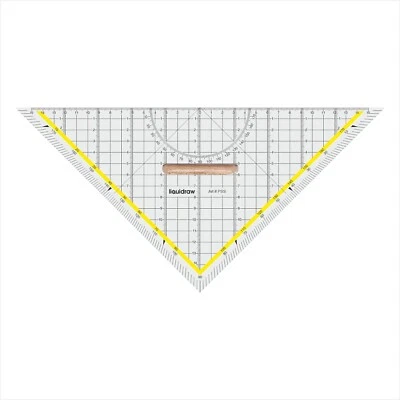Liquidraw Set Square Ruler Triangle Triangular Protractor Navigation Nautical