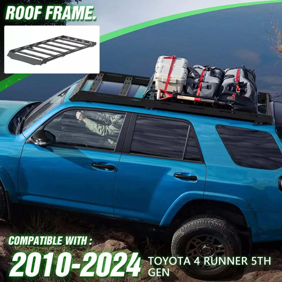 For 2010-2024 Toyota 4Runner 5th Gen Full Size Roof Rack Cargo Basket Cargo Rack - Image 2 of 4