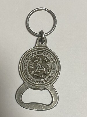 VALHALLA JAVA ODINFORCE BLEND BOTTLE OPENER KEY CHAIN PEWTER RARE