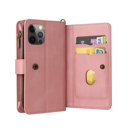 15 Cards Zipped Multifunction Wrist Wallet PU Leather Case For Various Models - Picture 8 of 26