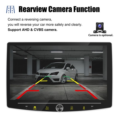 1 Din Android 14.0 Giratorio 10.1" Carplay Coche Estéreo Radio Reproductor GPS Navegación WIFI - Imagen 10 de 16