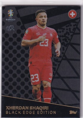 Topps Euro 2024 Match Attax Karte Black Edge Edition BE 9 Xherdan Shaqiri BE9