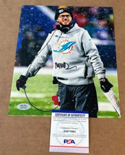 MIKE MCDANIEL MIAMI DOLPHINS HEAD COACH SIGNED 8X10 PHOTO PSA/DNA COA #5