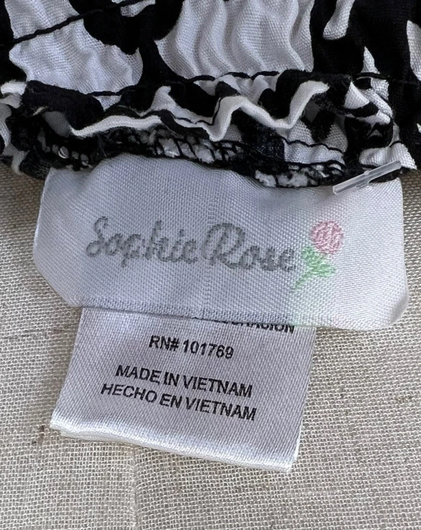 Sophie Rose Girls Sleeveless Sun Dress Size6/6x Floral 100% Cotton Spring Easter - Image 4 of 4