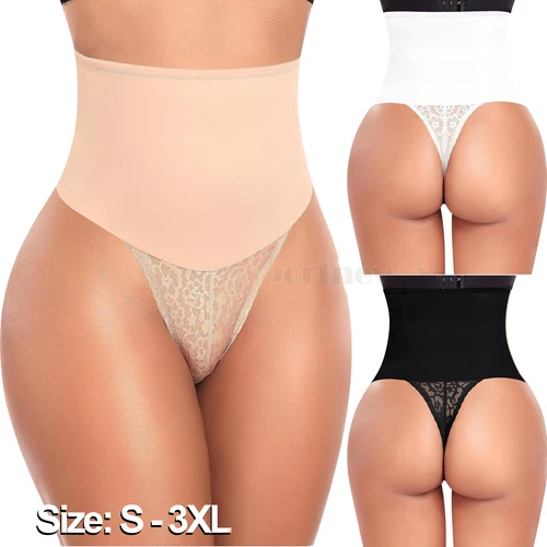 Women Tummy Control Body Shaper Trainer High-Waist Thong Panty Boned Shapewear - Picture 1 of 21