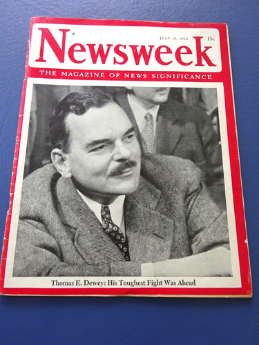 July 10, 1944 Newsweek Magazine, Thomas Dewey cover