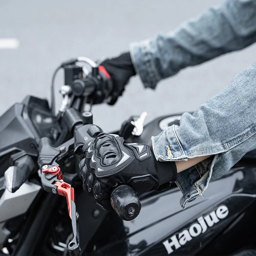 Motorradhandschuhe Touchscreen Motorrad Radfahren Vollfinger Handschuhe Atmungsaktiv - Bild 8 von 14