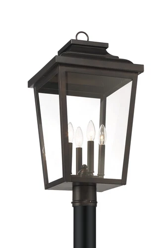 Minka Lavery Irvington Manor 4 Light Outdoor Post Mount, Chelesa Bronze - Picture 3 of 5