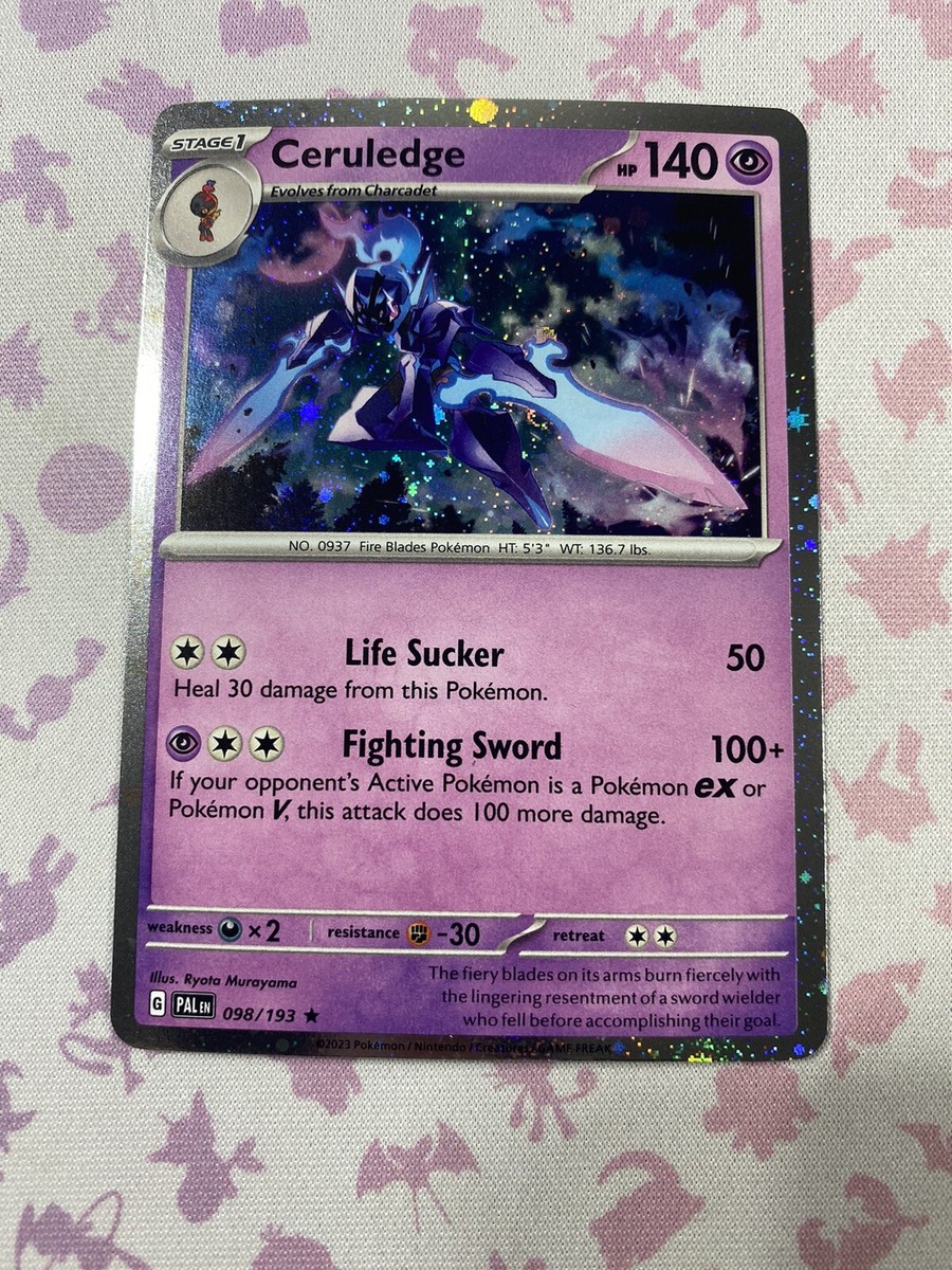 Pokémon TCG Ceruledge 040/091 Cosmos Holo Paldea Evolved | eBay