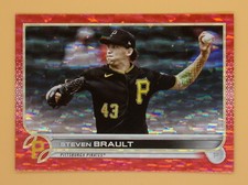 2022 Topps Steven Brault 104/199 Red Foilboard #307 Pittsburgh Pirates