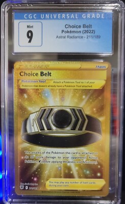 Pokmon Astral Radiance Choice Belt Gold Rare 211/189 CGC Mint 9 | eBay
