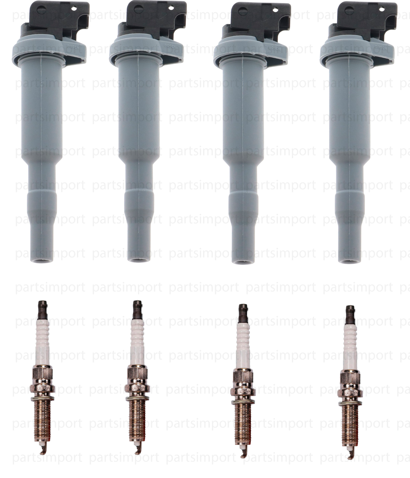 4 x Spark Plugs + 4 x Ignition Coils BOSCH for BMW 228i 328i 428i 528i
