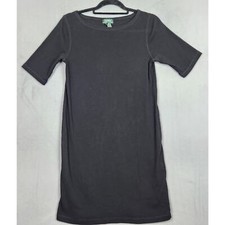 LAUREN RALPH LAUREN Dress Womens Medium Black Round Neck Minimalist Career VTG