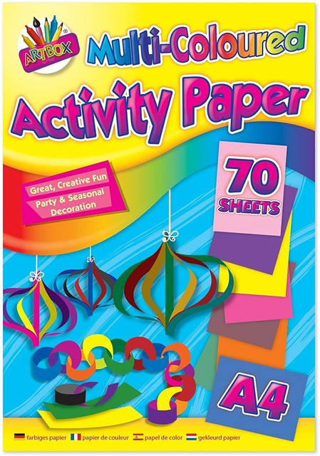 A4 Bright Colour Assorted Coloured Paper (100 Sheets) Art and Crafts
