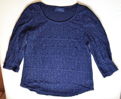 Schwarzes Spitzen-Longsleeve-Shirt von next, Gr. 42, wenig getragen
