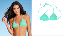 Victoria's Secret y2k bikini top, mint green bikini, brat bikini