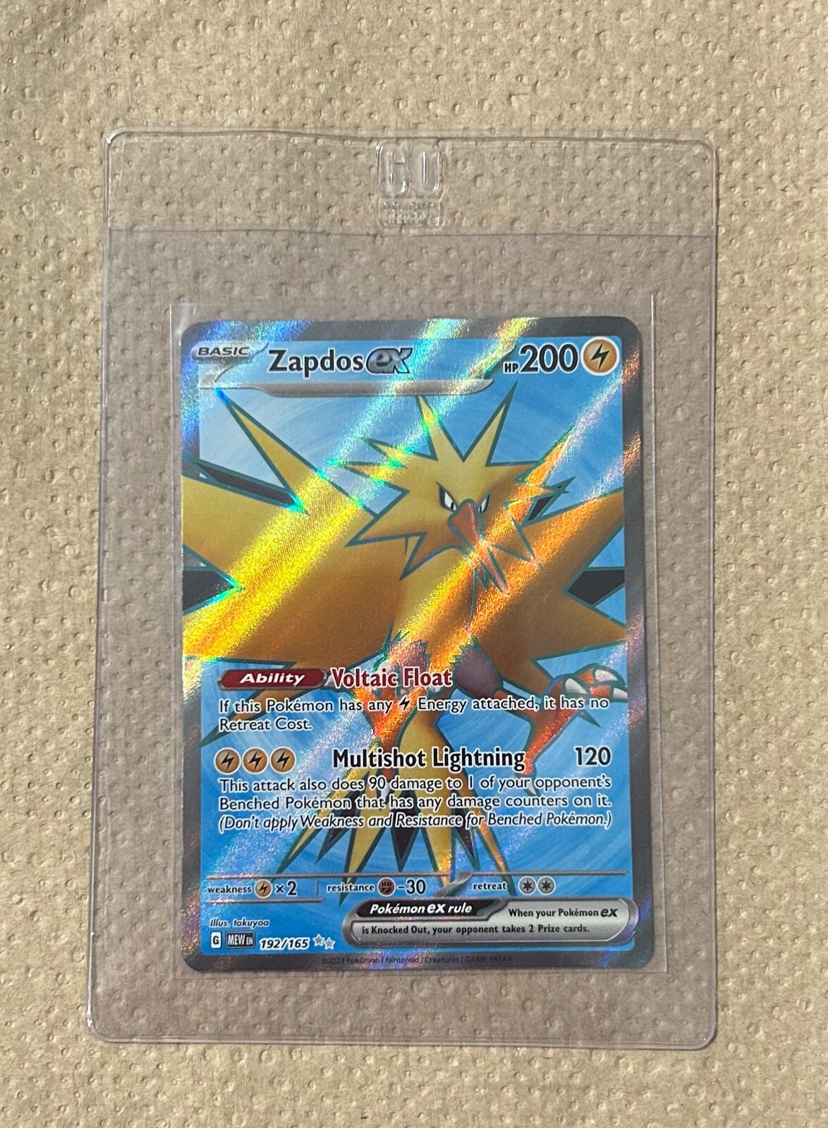 Zapdos ex 192/165 Sv: Scarlet & Violet 151 Holo