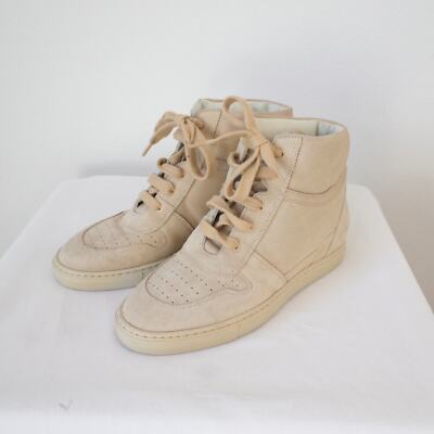 Woman by Common Projects Tan Suede Wedge Sneakers 37 7