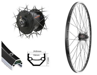 Vorderrad 28" Nabendynamo Hohlkammerfelge Felg Produktbild-Vorschau 5