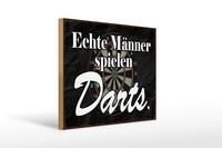 Holzschild Spruch 40X30 Cm Echte MäNner Spielen Darts Deko Schild