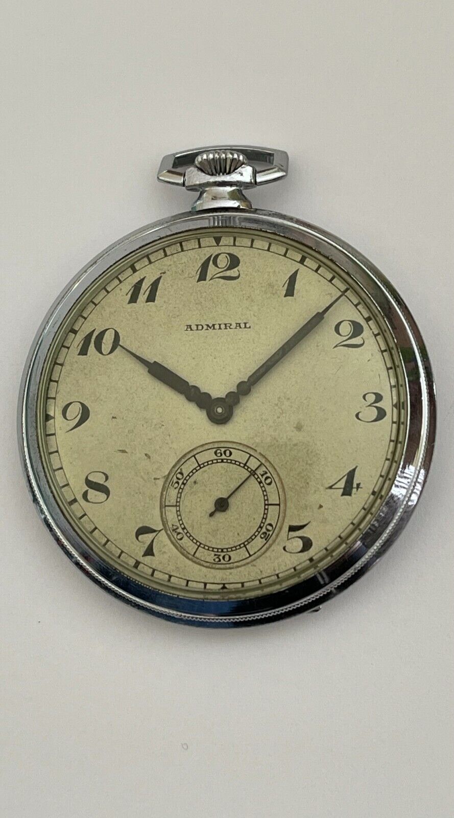 Antique Vintage ADMIRAL Pocket watch Swiss made 15 Jewels Amazing Movement