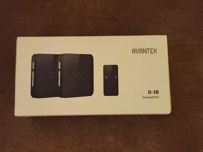 Avantek New In Box D-3B Black Wireless Durable Water Resistant Doorbell Kit