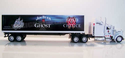 KENWORTH W900 Semi Trailer 1/43 Scale Jim Beam "Ghost" Custom Graphics - Picture 8 of 8