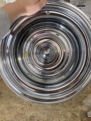 (4) BULLET STEEL CENTER CAPS FOR THE AMERICAN RACING SMOOTHIE WHEELS 7.5"OD - Picture 5 of 7
