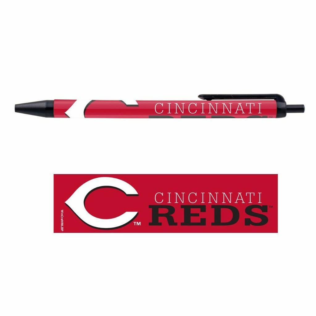 Cincinnati Reds Plastic Pens 5 Pack [NEW] MLB Wincraft Pen Pencil ...