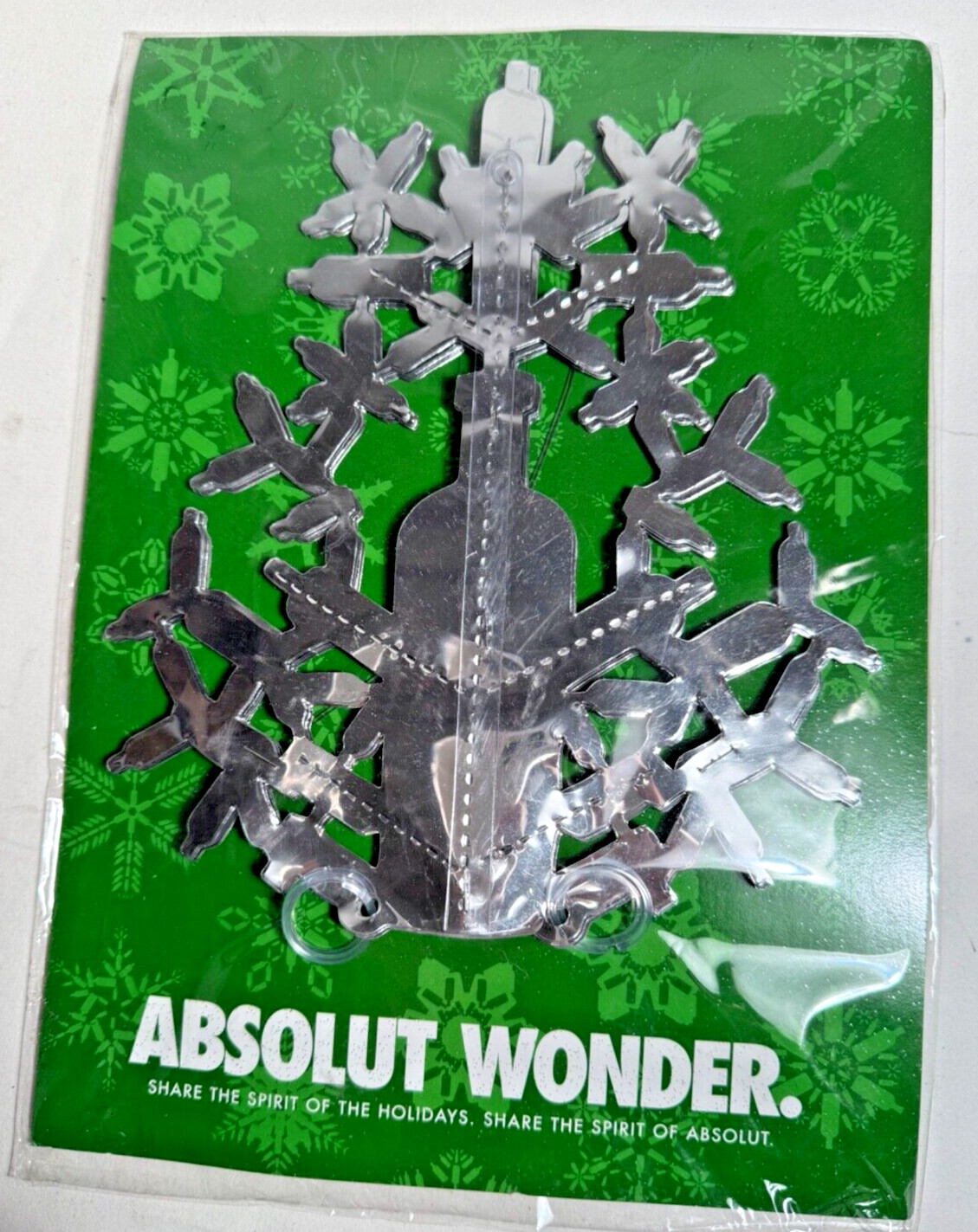 NEW SEALED ABSOLUT VODKA WONDER CHRISTMAS CENTERPIECE DECORATION 2003 VINTAGE