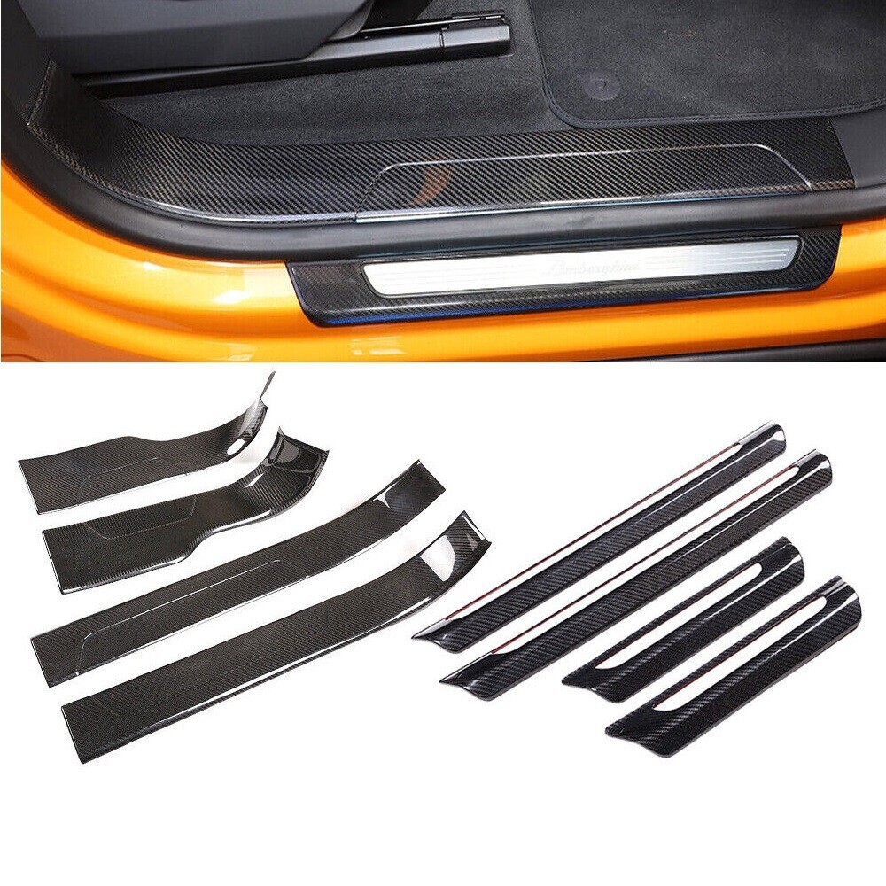 RRX Forged Carbon Fiber Door Sill Guard Plates For Infiniti G37 (2007-2013) – 2-Piece Set With Self-Adhesive Backing