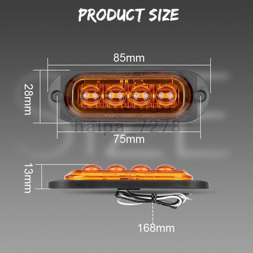2X Remolque Camión Blanco 3" Ovalado LED Luces Marcadoras Laterales Lámpara Liquidación Impermeable - Imagen 9 de 12