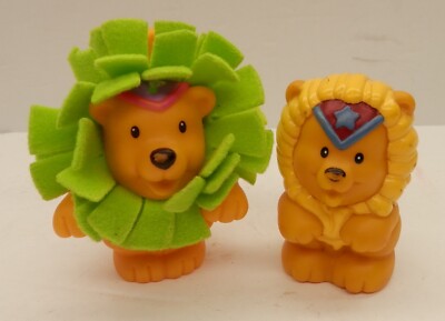 Two Fisher Price Little People Lion - Modern Era (1 is Sensory/Touch&Feel)