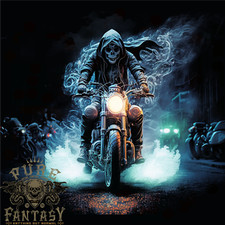 Skull Biker Motorcycle Motorbike Grim Reaper 29 Mens T-Shirt 100 Cotton