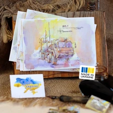 POSTCARD UKRAINE. Air Defense Forces. COMPLETE SET OF ORIGINAL POSTCARDS