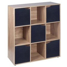6,9 Cube Oak Modular Bookcase Shelving Display Shelf Storage Unit Wood Door NEW
