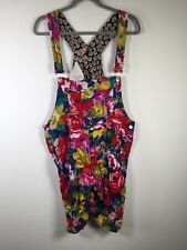 DEADSTOCK VINTAGE Ambikas Sydney womens multicolour floral dungaree romper sz M