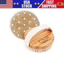 Dry Brushing Body Brush-Round Exfoliating Brush for Cellulite Lymphatic Drainage
