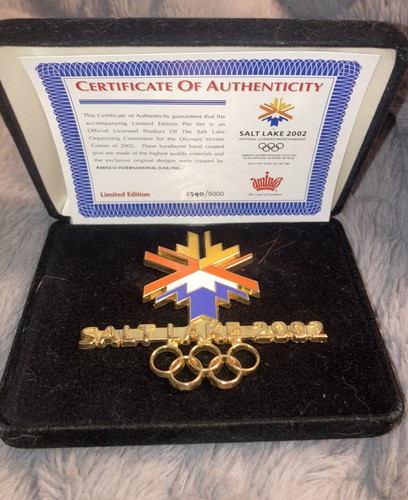 Vtg Salt Lake Utah 2002 Olympic Organizing Committee Lted Edition 2590/5000 Pin