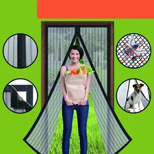 Cortina Magnetica Mosquitera Corredera Para Puerta Se Adapta Puertas De Mosquito