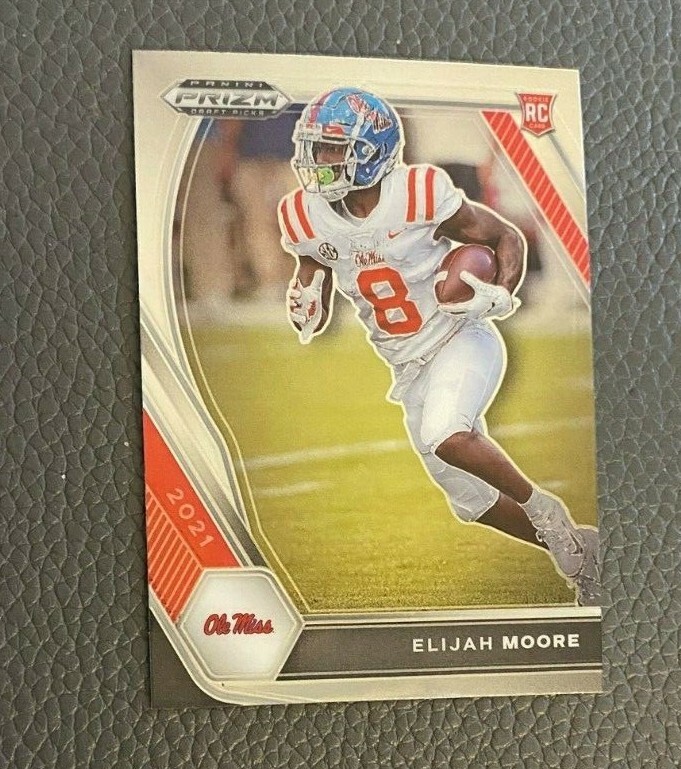2021 Panini Prizm Football Draft Picks ELIJAH MOORE RC #124 Jets ROOKIE CARD
