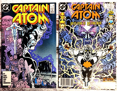 Lot of 2 DC Comics Featuring Captain Atom. #'s 2 and 16. 1987-1988. 1 Newsstand