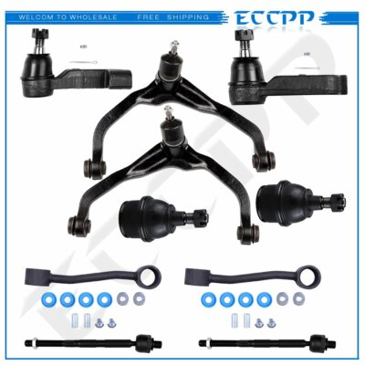 ECCPP 10pc Front Suspension Control Arms Tie Rods Kit For 2008-2012 Jeep Liberty