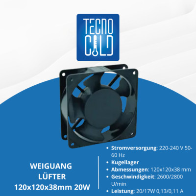 WEIGUANG AXIALVENTILATOR 230V KLEINER LÜFTER FÜR PELLETOFEN ODER KÜHLSCHRANK